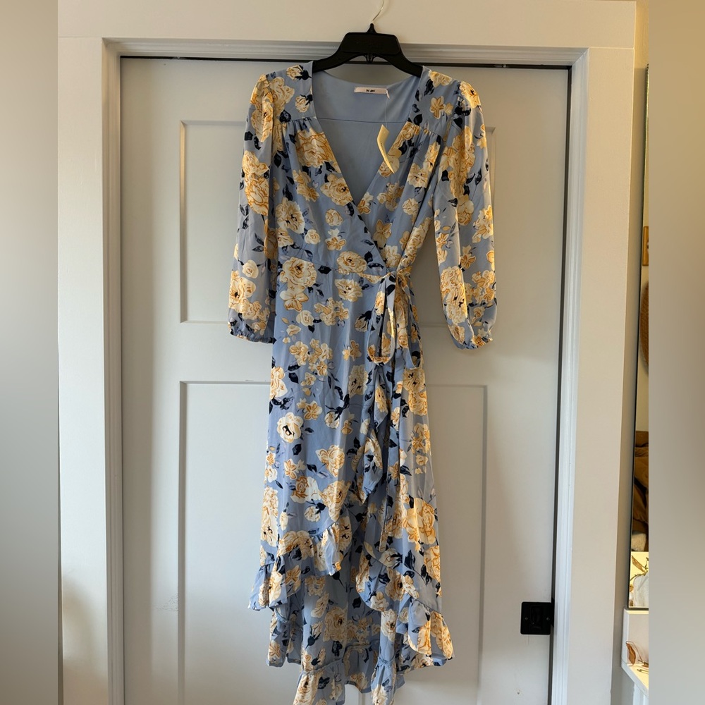 NWT Floral High-Low Wrap Dress